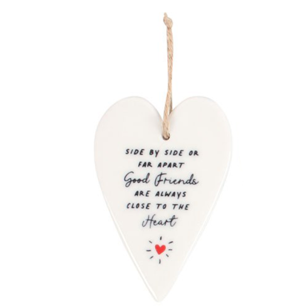 Lovely Heart Ceramic Mini Sign - Good Friends