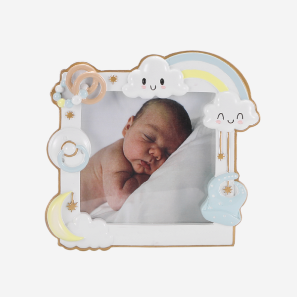 Baby Photo Frame / Hanging Ornament - Blue