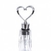 Silver Heart Wine Bottle Stopper, Organza Bag & Gift Tag - Pk 12 Stoppers