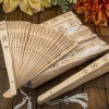 Pack of 10 Intricately Carved Sandalwood Fans