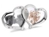 Shudehill Silver Plated Double Heart Photo Frame with Diamante