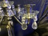 Silver Plated 5 Branch Candelabra with Cut Glass