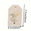 Set of 50 Elegant Gold Foiled Thank You Gift Tags