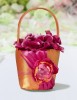 Lillian Rose Hot Pink/Orange Flower Basket
