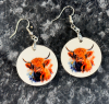 Highland Cow Photo Pendant Earrings