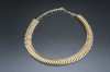 Ladies Gold Fishbone Choker Necklace