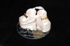 Personalised Baby Boots Ornament On Mirror Base