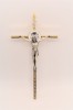 Italian Gold & Pewter INRI Hanging Crucifix