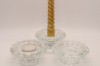 Set of 3 Round Crystal Tealight / Candle Holders