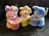Cuddly Wugglies Set of 3 Easter Bunnies with Baskets