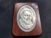 Sterling Silver Jesus Plaque on Wooden Stand