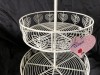 Two Tier White Wire Cake Stand with Heart Design