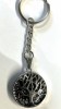 Tree of Life Key Ring with Snowflake Obsidian Gemstone Charm Pendant