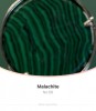 Tree of Life Key Ring with Malachite Gemstone Charm Pendant