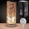 Eden Metallic Leaves Silhouette Touch Operated Electric Wax Melt Aroma Lamp
