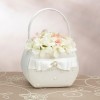 Scattered Pearl Flower Basket ~ Ivory