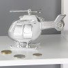 Personalised Silver Plated Helicopter Money Box