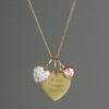 Personalised Sterling Silver & 9ct Gold Heart Necklace (Message)