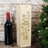 Personalised Christmas Frost Wooden Wine Bottle Gift Box