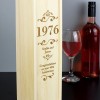 Personalised Elegant Number Wooden Wine / Spirit Bottle Gift Box