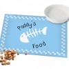 Personalised Fish Bone Cat Placemat ~ Pink or Blue