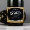 Personalised Black & Gold Bottle of Champagne