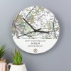 Personalised Present Day OS Map Wooden Clock