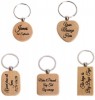 Personalised Engraved Wooden Zodiac Key Ring Key Chain