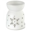 White Snowflake Cut Out Ceramic Oil & Wax Burner
