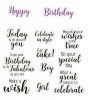 Crafters Companion Sentiment and Verses Clear Stamps - Happy Birthday