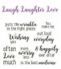 Crafters Companion Sentiment and Verses Clear Stamps - Love, Laugh, Laughter
