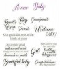 Crafters Companion Sentiment and Verses Clear Stamps - New Baby