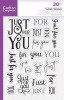 Crafters Companion Photopolymer Stamp ~ Just For You