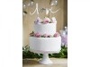 Elegant Bliss Contemporary Silver Love Cake Topper