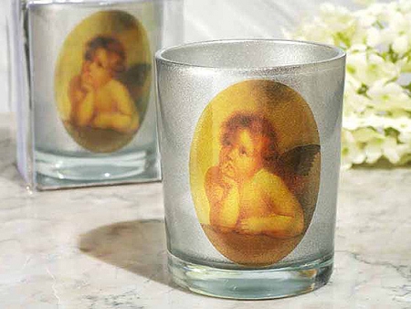 Silver Cherub Candle Holder - Bulk Pack 4 Votives