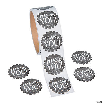 Chalkboard Style Thank You Stickers