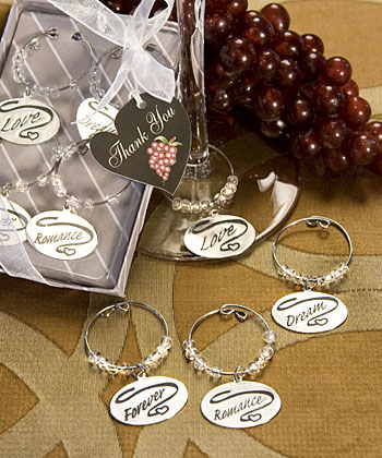 Romantic Wine Glass Charm Set