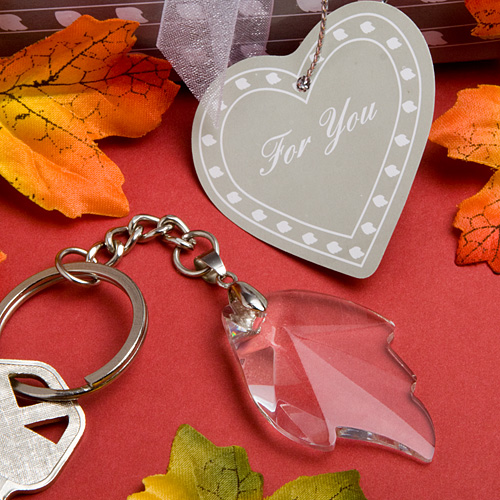 Choice Crystal Collection Leaf Design Key Chain