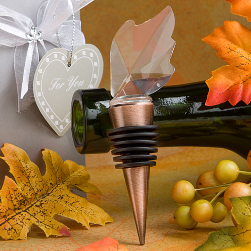 Choice Crystal Collection Leaf Design Wine Bottle Stopper