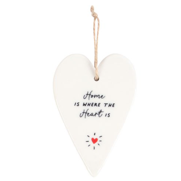 Lovely Heart Ceramic Mini Sign - Home is where the Heart is
