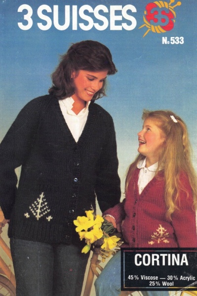 Vintage Knitting Pattern 533 - Mother & Daughter Cardigans
