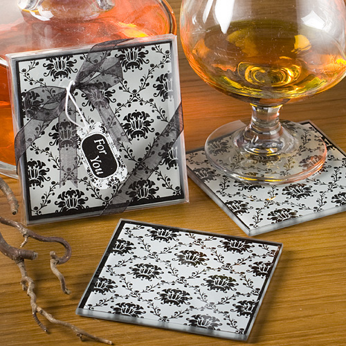 Damask Design Coaster Set