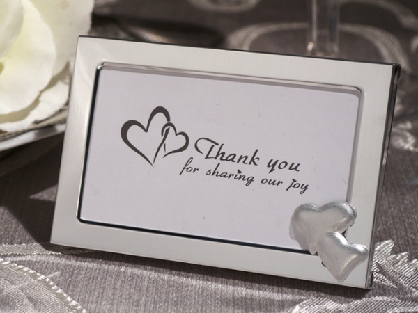 Two Hearts Become One Photo / Place Card Frame