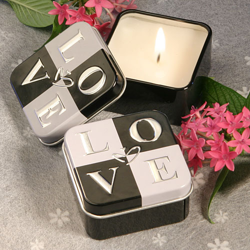 Light for Love Collection LOVE Design Candle Tin