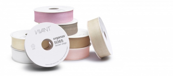 Vivant Organza Ribbon - Various Widths & Colours - Priced per metre