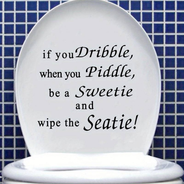 'If You Dribble' Toilet Wall Decoration Decal Sticker