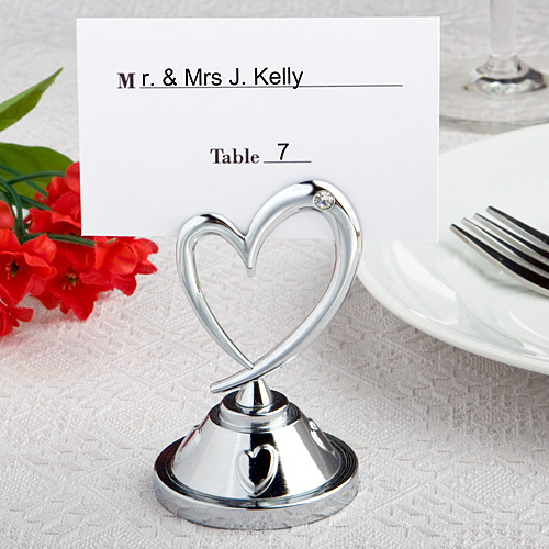 Heart themed place card / photo holder