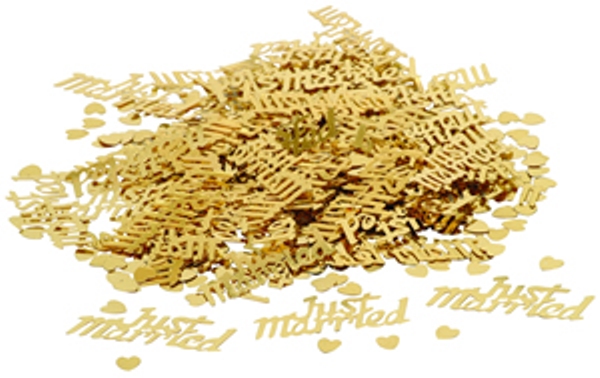 Just Married Gold Table Sprinkles