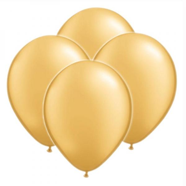 Pack 50 Gold Pearlised Balloons