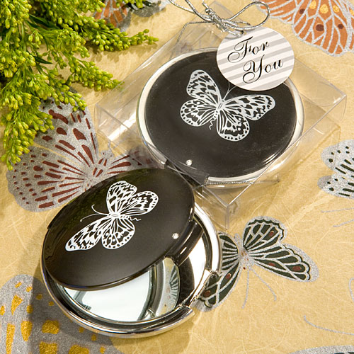 Elegant Reflections Collection Butterfly Mirror Compact